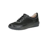 CAPRICE Baskets Basses Femme en Cuir avec Lacets, Noir (Black Comb), 41 EU