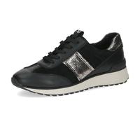 CAPRICE Baskets Basses Femme en Cuir Confort, Noir (Black Comb), 36 EU