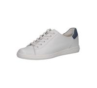 CAPRICE Baskets Basses Femme en Cuir Coupe Basse, Bleu (White/Lt.Blue), 37,5 EU
