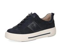 CAPRICE Baskets Basses Femme en Cuir Plateforme, Bleu (Ocean Suede), 38,5 EU