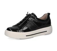 CAPRICE Baskets Basses Femme en Cuir Plateforme, Noir (Black Comb), 37,5 EU