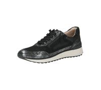 CAPRICE Baskets Basses Femme en Cuir avec Semelle Amovible, Noir (Black Comb), 40 EU