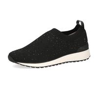 CAPRICE Baskets Femme à Enfiler sans Lacets, Noir (Black Knit), 38 EU