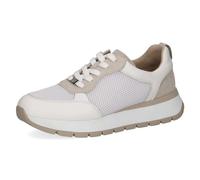 CAPRICE Baskets Femme Basses à Lacets Sportives, Blanc (White Comb), 39 EU