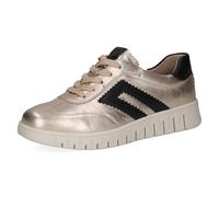 CAPRICE Baskets Femme en Cuir, Métallisé (LT.Gold Comb), 41 EU