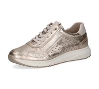 CAPRICE Baskets Femme en Cuir, Métallisé (LT.Gold Deer), 40 EU