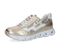 CAPRICE Baskets Femme en Cuir, Métallisé (Platin.MET.CO), 40 EU