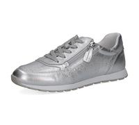CAPRICE Baskets Femme en Cuir, Métallisé (Silver Metal.), 40 EU