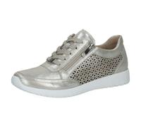 Caprice Baskets Femme en Cuir, Métallisé (Silver Sue MET), 39 EU