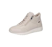CAPRICE Baskets femme plates en cuir déperlantes, Crème (Cream Nappa), 39 EU