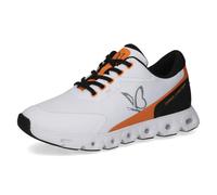 CAPRICE Baskets Femme Plates Sportives véganes, Blanc (White/Orange), 42 EU