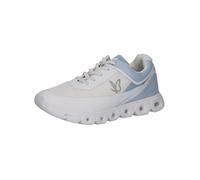 CAPRICE Baskets Femme Plates Sportives véganes, Bleu (White/Lt.Blue), 40 EU