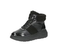 CAPRICE Baskets montantes femme avec doublure avec lacets Confortables, Noir (Black Comb), 39 EU