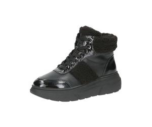 CAPRICE Baskets montantes femme avec doublure avec lacets Confortables, Noir (Black Comb), 39 EU