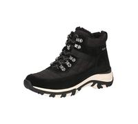 CAPRICE Baskets montantes femme avec doublure avec lacets Déperlantes, Noir (Black Comb), 37 EU