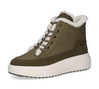 CAPRICE Baskets montantes femme déperlantes véganes, Vert (Khaki Comb), 42 EU