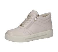 CAPRICE Baskets montantes femme en cuir à plateau, Crème (Offwhite Nappa), 36 EU