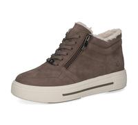 CAPRICE Baskets montantes femme en cuir à plateau, Marron (Dk Taupe Suede), 38 EU