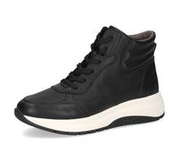 CAPRICE Baskets montantes femme en cuir à plateau, Noir (Black Nappa), 37 EU