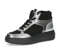 CAPRICE Baskets montantes femme en cuir doublées, Noir (Black Comb), 39 EU