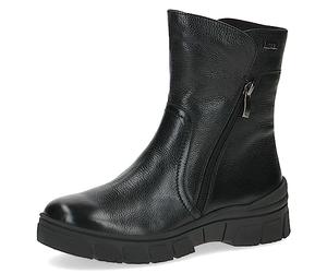 CAPRICE Bottes d’hiver femme sans talon en cuir déperlantes, Noir (Black Nappa), 36 EU