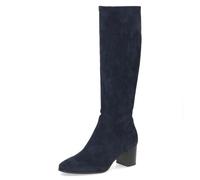 CAPRICE Bottes femme à talon bloc véganes, Bleu (Ocean Stretch), 37,5 EU