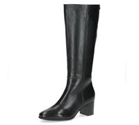 CAPRICE Bottes femme en cuir à talon bloc, Noir (Black Nappa), 37,5 EU