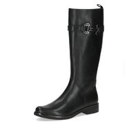 CAPRICE Bottes femme en cuir avec boucle décorative, Noir (Black Comb), 36 EU