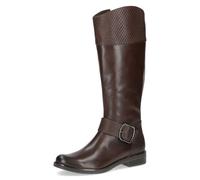 CAPRICE Bottes femme en cuir avec boucle, Marron (Dk Brown Comb), 40 EU