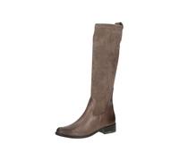 CAPRICE Bottes femme hautes à talons à bout rond à talon bloc, Marron (Taupe Comb), 37,5 EU