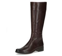 CAPRICE Bottes femme hautes à talons en cuir élégantes, Marron (Dk Brown Nappa), 41 EU