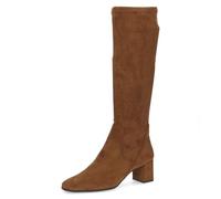 CAPRICE Bottes femme hautes à talons hauteur genou véganes, Marron (Brown Stretch), 40 EU