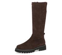 CAPRICE Bottes hautes femme sans talon Memotion Jusqu'au genou Plates Largeur G, Marron (Brandy Stretch), 40 EU