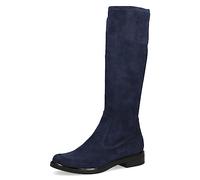 CAPRICE Bottes hautes femme sans talon Hauteur genou Vegan, Bleu (Ocean Stretch), 41 EU