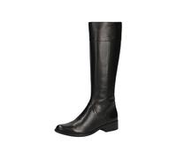 CAPRICE Bottes hautes pour femme sans talon Airmotion en cuir jusqu'au genou Largeur G, Nappa noir, 37 EU