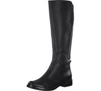 Caprice Bottes femme hautes à talons élégantes, fermeture éclair, Noir (Black Comb) 37,5 EU
