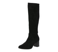 CAPRICE Bottes femme à talon bloc véganes, Noir (Black Stretch), 38 EU