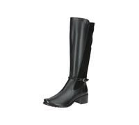 CAPRICE Bottes Longues Plates pour Femme 9-25600-43 Haute Jusqu'au Genou, Noir/Comb, 41 EU