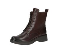 CAPRICE Bottines femme en cuir à fermeture éclair, Marron (Dk Brown Nappa), 38,5 EU