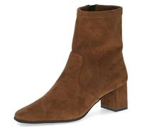CAPRICE Bottines à talon avec fermeture éclair pour femme - Vegan, Marron stretch, 41 EU