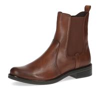CAPRICE Bottines Chelsea femme petit talon élégantes, Marron (Cognac Nappa), 36 EU