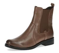 CAPRICE Bottines Chelsea femme petit talon élégantes, Marron (Taupe Nappa), 36 EU