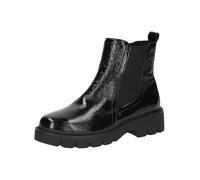 CAPRICE Bottines Chelsea femme petit talon élégantes, Noir (Black Naplak), 36 EU