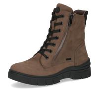 CAPRICE Bottines d’hiver femme à lacets en cuir déperlantes