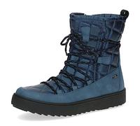 CAPRICE Bottines d'hiver à lacets Airmotion pour femme, doublées avec fermeture éclair, largeur G, Ocean Comb, 39 EU