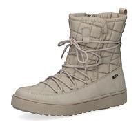 CAPRICE Bottines d'hiver femme à lacets Airmotion Doublées avec fermeture zippée Largeur G, Beige (Warm Grey Co), 39 EU