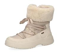 CAPRICE Bottines d'hiver femme à lacets Doublées Fourrure Largeur G, Beige (Beige Comb), 39 EU