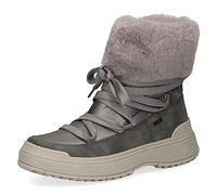 CAPRICE Bottines d'hiver Femme à Lacets Doublées Fourrure Largeur G, Gris (DK Grey Comb), 42 EU