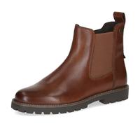 CAPRICE Bottines femme à fermeture éclair semelle amovible, Marron (Cognac Nappa), 37 EU