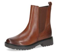 CAPRICE Bottines femme à fermeture éclair semelle thermique, Marron (Cognac Comb), 38 EU